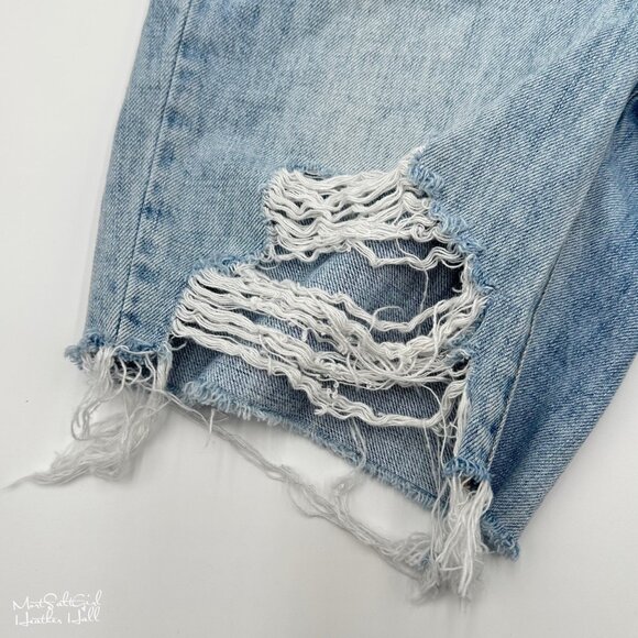 Pistola Light Wash Distressed Denim Shorts Size 25 - Picture 4 of 8